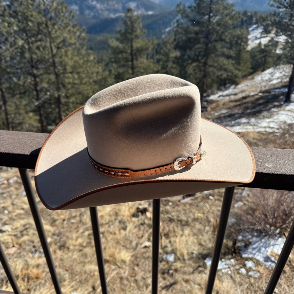 Serratelli 6x Beaver Cowboy Hat with leather hat band